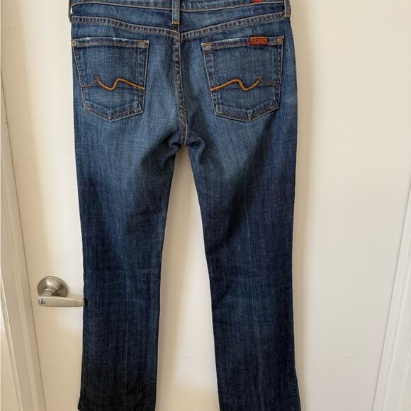 7 For All Mankind Sz. 26 Blue Boot Cut Jeans Y2K Indie Sleeze Denim 90's - Picture 3 of 6